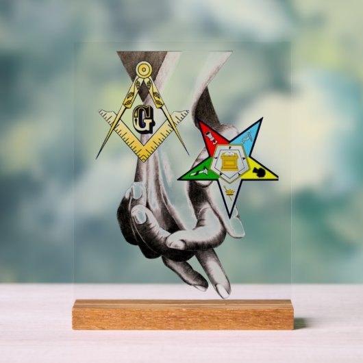 Master Mason/Eastern Star Acrylschild (Neutral)