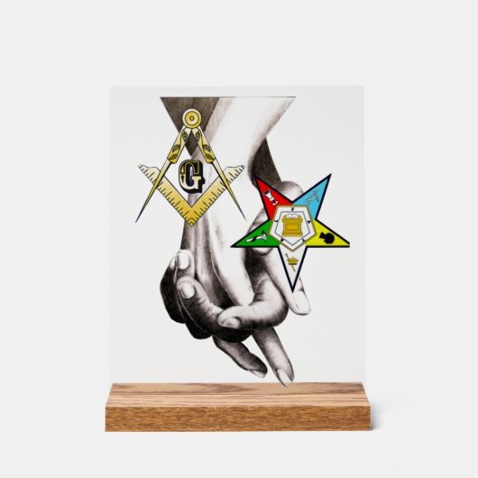 Master Mason/Eastern Star Acrylschild (Vorderseite)