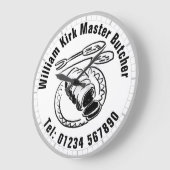 Master-Metzgerei Große Wanduhr (Winkel)