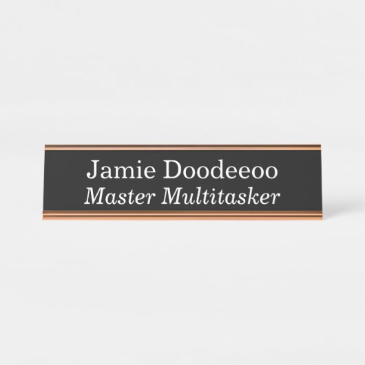 Master Multitasker Black Schreibtischnamensplakette (Vorderseite )