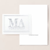 Master of Art Abschluss Silbergratulationskarte Folienkarte (Anzeige)