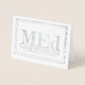 Master of Bildung Abschluss Silbergratulation Folienkarte (Vorderseite)