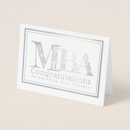 Master of Business Administration Folienkarte (Vorderseite)