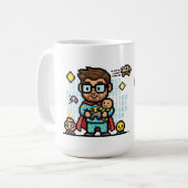 Master of Bytes & Bedtime Geek Dad Kaffeetasse (Vorderseite Links)