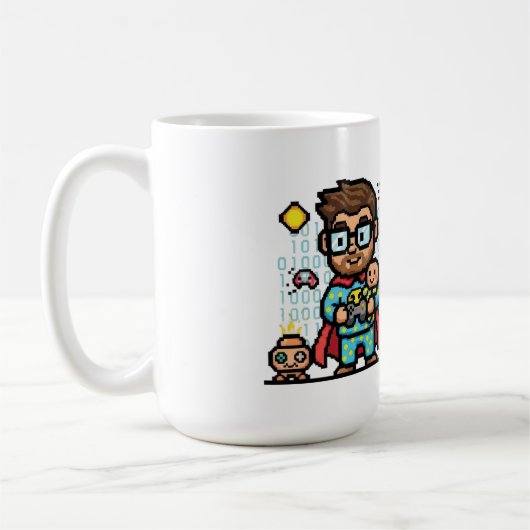 Master of Bytes & Bedtime Geek Dad Kaffeetasse (Links)
