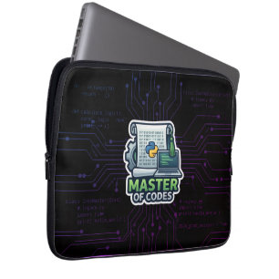 Master of Codes Entwickler-Laptop-Hülle - Python Laptopschutzhülle