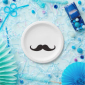 Master of Disguise Mustache | Papierplatte | weiß Pappteller (Party)