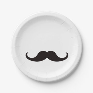 Master of Disguise Mustache   Papierplatte   weiß Pappteller