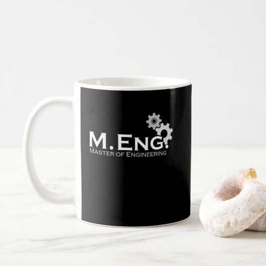 Master of Engineering Ingenieur M.Eng. Abschluss A Kaffeetasse (Mit Donut)