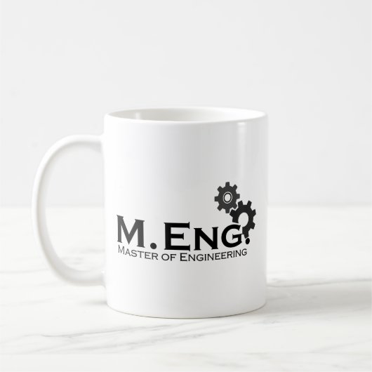Master of Engineering mit Zahnrad Kaffeetasse (Links)