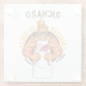 Master of Grill Vathers Day Gift GRILLEN Koch Vate Glasuntersetzer (Rückseite)