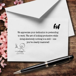 Master of Looking beschäftigt Dankeskarte