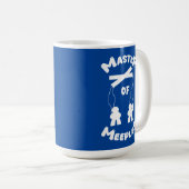 Master of Meeples Funny Gamer Puppet Slogan Kaffeetasse (VorderseiteRechts)