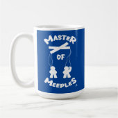 Master of Meeples Funny Gamer Puppet Slogan Kaffeetasse (Links)