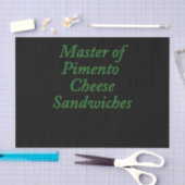 Master of Pimento Cheese Sandwiches Funny Golf Seidenpapier (Handwerk)