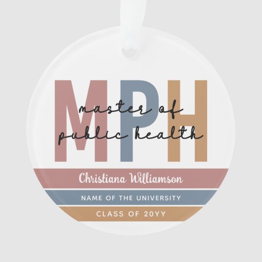 Master of Public Health Grad Personalisiert Ornament (Vorderseite)