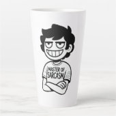 Master of Sarcasm humorvolle Cartoon Illustration  Milchtasse (Vorderseite)