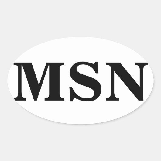 Master of Science in Nursing Ovaler Aufkleber (Vorderseite)