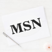 Master of Science in Nursing Ovaler Aufkleber (Umschlag)