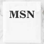 Master of Science in Nursing Ovaler Aufkleber (Tasche)