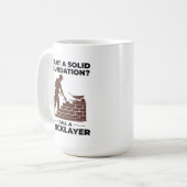 Master of Stacking Humour Bricklayer Brick Mason Kaffeetasse (Vorderseite Links)