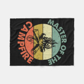 Master Of The Campfire Dad Camping Shirt Camping D Fleecedecke (Vorderseite (Horizontal))