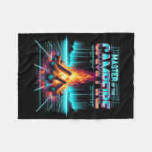 Master Of The Campfire Dad Men Camping Enthusiast  Fleecedecke (Vorderseite (Horizontal))