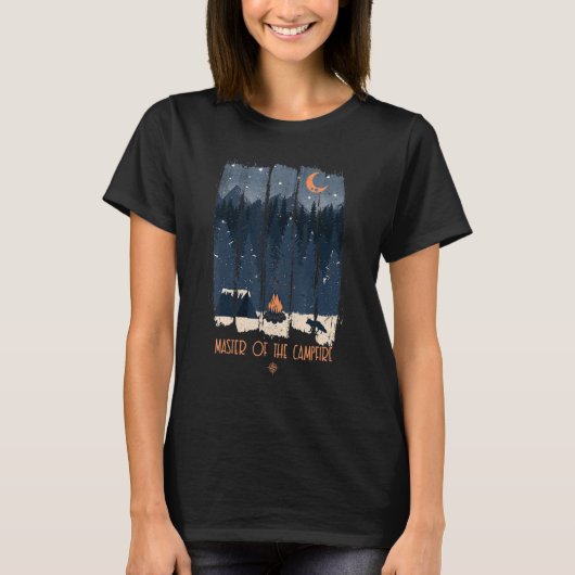 Master of the Campfire Happy Camper for Summer Cam T-Shirt (Vorderseite)
