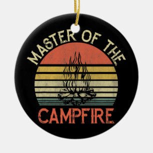 Master of the Campfire Vintag Camping Vater Keramik Ornament