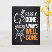 Master of the Grill Birthday Card for men Karte (Gelbe Blume)