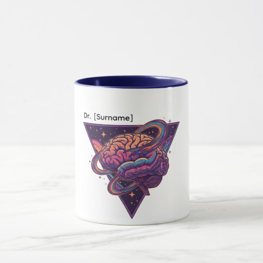Master of the Mind - Personalized Dr. [Name] Mug Tasse (Zentrum)