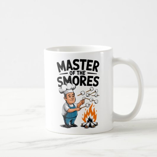 Master of the S’mores Funny Campfire Design Kaffeetasse (Rechts)