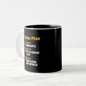 Master Plan Funny MBA Uni-Abschluss Zweifarbige Tasse (Vorderseite Links)