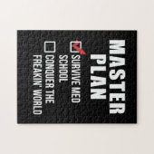 Master-Plan für Med School Student Abschluss Puzzle (Horizontal)