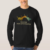 Master ProCATstinator Cat Humor Kitten Lazy T-Shirt (Vorderseite)