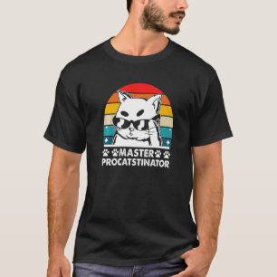 Master Procatstinator Cat Spaß Kitten Lazy T-Shirt