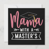 Master’s Degree Mama MBA Masters Degree Graduation Einladung (Vorderseite)
