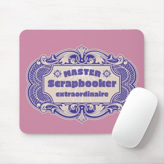 "Master Scrapbooker Extraordinaire" Mousepad (Mit Mouse)