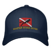 Master SCUBA Diver bestickte Cap Bestickte Baseballkappe (Vorderseite)