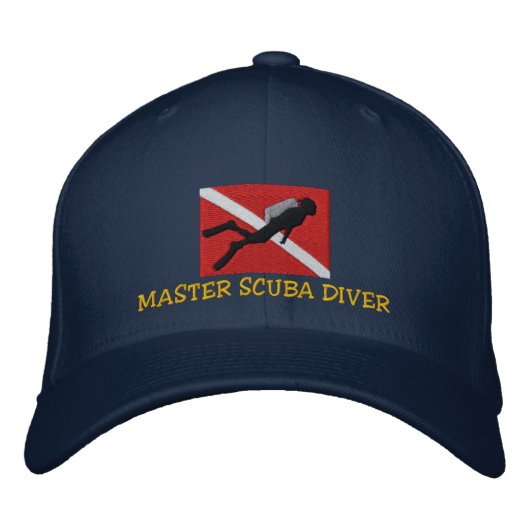 Master SCUBA Diver bestickte Cap Bestickte Baseballkappe (Vorderseite)