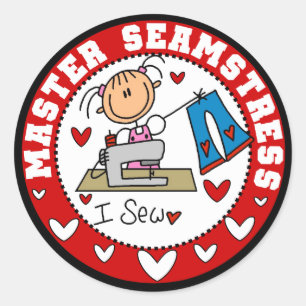 Master Seamstress Runder Aufkleber