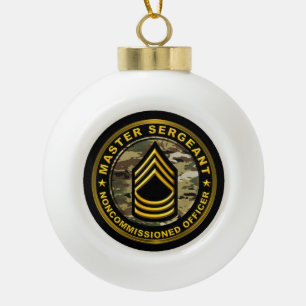 Master Sergeant Christmas  Keramik Kugel-Ornament