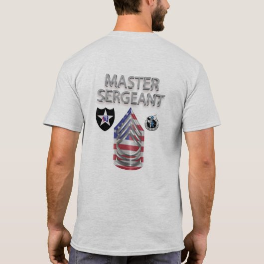 Master Sergeant der zweiten Abteilung Infanterie T-Shirt (Rückseite)