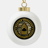 Master Sergeant Weihnachten Keramik Kugel-Ornament (Vorderseite)