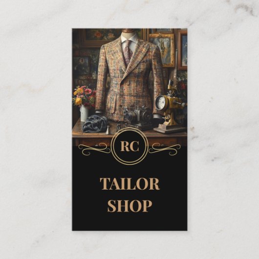 Master Tailor Classic & Retro Anzug Boutique Visitenkarte (Vorderseite)