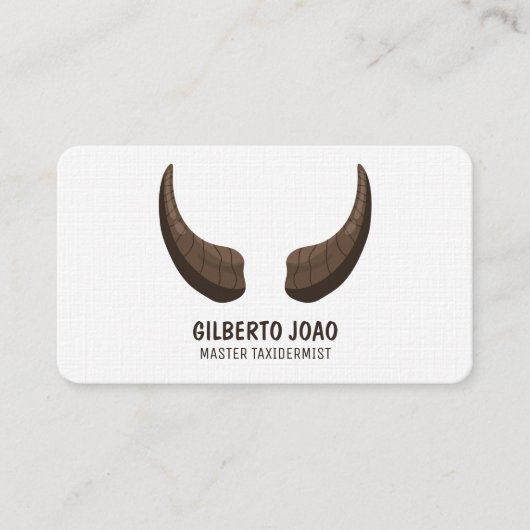 Master Taxidermist Visitenkarte (Vorderseite)