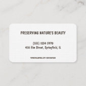 Master Taxidermist Visitenkarte (Rückseite)