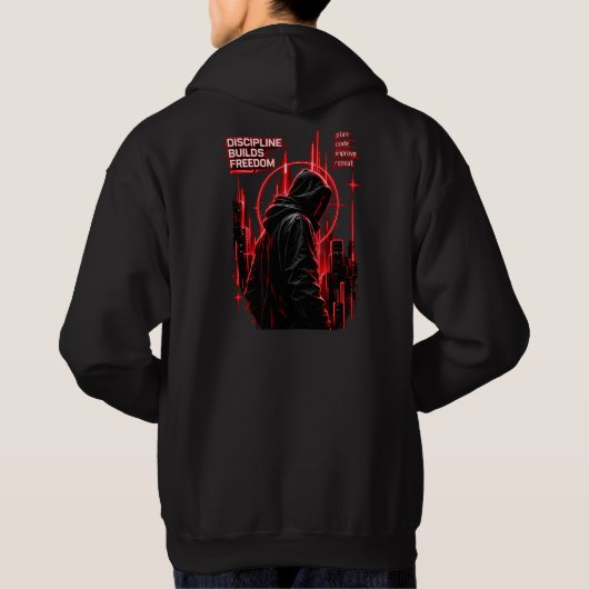 Master the Code Create Your Own Future Cyberpunk Hoodie (Rückseite)