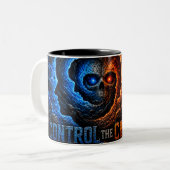 Master the Mayhem Control the Spiral T-Shirt – 3D Zweifarbige Tasse (Vorderseite Links)