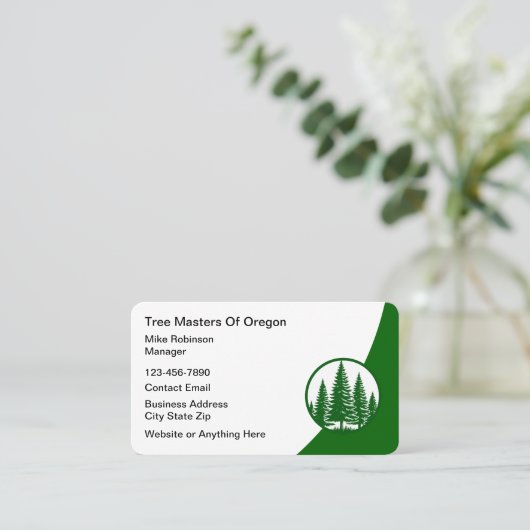 Master Tree Services Business Card Visitenkarte (Stehend Vorderseite)